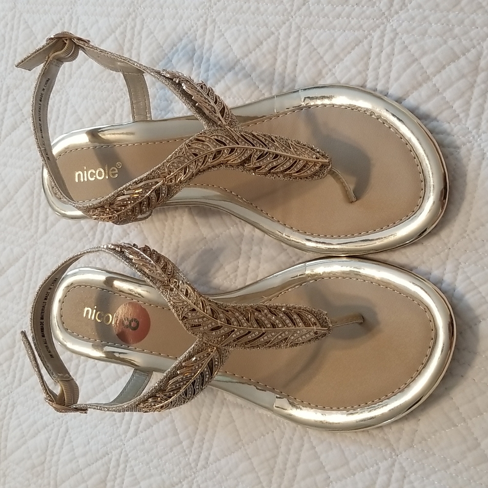 Gold sandals - Picture 2 of 6